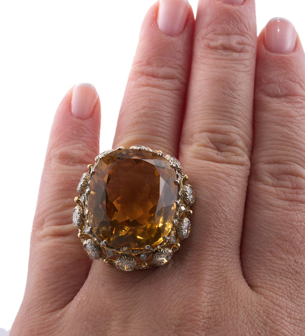 Golden Rutile, Citrine Gemstone 925 Solid Sterling Silver Jewelry Ring –  Silverhub Jewelry India